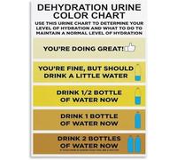 PIUHRKLEVD Clinic Office Health Metal Sign Urine Color Chart and Hydration Guide Educational Poster for Gym Home Decor 8 X 12 in