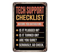 PIUHRKLEVD Did You Try Turning It Off and On Again Metal Sign Tech Support Humor Wall-Art for Home Office Server Room G ecor Tin Plate 8 X 12 inch