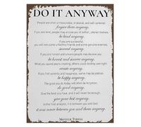 PIUHRKLEVD Do It Anyway Quote Metal Tin Sign Inspirational Motivational Wall-Art for Office Home Bedroom 8 X 12 inch