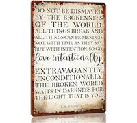 PIUHRKLEVD Do Not Be Dismayed Brokenness World Love Vintage 8 X 12 in