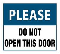 PIUHRKLEVD Do Not Open This Door Warning Metal Tin Sign 12x8 Inch