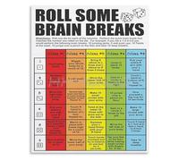 PIUHRKLEVD Elementary Classroom Activity Metal Tin Sign Brain Breaks Movement Ideas Sensory Chart For Teachers Calm Down Corner 8 X 12 inch