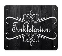 PIUHRKLEVD Funny Restroom Sign Tinkletorium Bathroom Humor Metal Tin Rustic Farmhouse Wall Decor for Powder Room Home or Office 8 X 12 inch