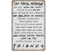 PIUHRKLEVD In This House We Are Friends Vintage Metal Tin Sign 8 X 12 in