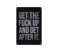PIUHRKLEVD Inspirational Metal Sign Life Gets Better By Change Motivational Quote Vintage Wall-Art for Home Office Gym Cafe Decor 8 X 12 in