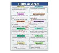 PIUHRKLEVD Language Arts Poster Figure of Speech Classroom Decor | Large print format readable from across the classroom(Unframed,08x12inch(20x30cm))