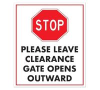 PIUHRKLEVD Notice Gate Opens Outward Keep Clear Metal Tin Sign Wall Plaque 12x8 Inch