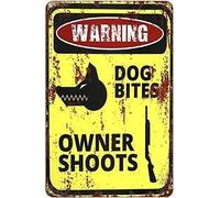 PIUHRKLEVD Retro Novelty Warning Sign Protected by a Very Boy Aluminum Metal Vintage Style for Garage Bar 8 X 12 inch