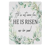 PIUHRKLEVD Risen King Metal Tin Sign 8 X 12 in Easter Religious Wall Hanging Rustic Plaque for Bathroom Laundry Room