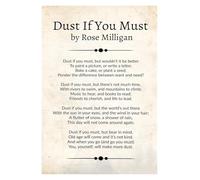PIUHRKLEVD Rustic Metal Sign Dust If You Must Poem Quote Vintage Wall-Art Inspirational Saying for Living Room Entryway Home Decor (8 X 12 inch)