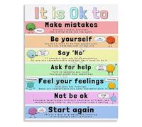 PIUHRKLEVD School and Office Decor Metal Tin Sign Its Ok To Motivational Poster for Encouragement and Learning Environment 8 X 12 inch