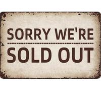 PIUHRKLEVD Sorry No More Left Today Metal Sign for Food Truck Market Stall Decor 8 X 12 in