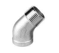 PIUHRKLEVD Stainless Steel Cast Pipe Fitting, 1/4"" 3/8"" 1/2"" 3/4"" 1"" 1-1/4"" 1-1/2"" 2"" Female To Male 45 Degree Elbow Connector Coupler 304 Stainless Pipe Fitting, 1PCS(1.5 Inch)