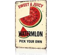 PIUHRKLEVD Summer Picnic Watermelon Wall Sign 8 X 12 in