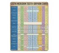 PIUHRKLEVD Teeth Meridian Chart Metal Sign Vintage Alternative Medicine Body Poster For Office Study Room Wall-Art 8 X 12 inch