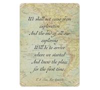 PIUHRKLEVD Vintage Aluminum Sign Not All Who Wander Are Lost Literary Wall-Art For Entryway Dining Room Kitchen Study Library 8 X 12 inch