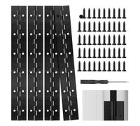 Piuluvor® 4 piezas de bisagra de piano, bisagra de varilla de acero inoxidable de 300 × 30 mm, bisagras de puerta con destornillador y 50 tornillos para pianos, puertas de armario, muebles de hogar