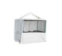 PIUMER - Funda para Jaulas de reclamo de Silvestrismo Blanca, con Rejilla y Tapa