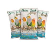 Piumer NaturFood Pack Ahorro 3x900g - Alimento Premium para Agapornis, Ninfas y Caiques - Mezcla de Semillas Seleccionadas Enriquecida con Fruta Natural