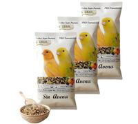 Piumer Pack Ahorro 3x900g - Alimento Completo para Canarios Sin Avena - Mezcla de Semillas Seleccionadas con Vitaminas y Minerales