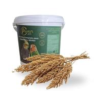 Piumer Pets Mixtura Completa para Agapornis, Ninfas y Caiques, 5 kg, con Bolsa de Panizo 1 kg