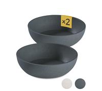 PiuPet 2X 1.6L Comedero y Bebedero para Perro y Gato, Gris, 21.5cm
