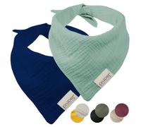PiuPet® Bandana Perro I Set de 2 Bandanas para Perros I Bandanas Perro con Estilo para Grandes y pequeños I Roupa para caes | Pet Accessories | Azul/Turquesa (S) 58x40x40cm