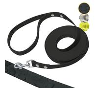 PiuPet® Correa Perro adiestramiento 5m I10m I 20m I Repelente al Agua I Correa de Remolque para Perros I Correa adiestramiento Perro I Correas Perros | Correa Perro Larga | Correa Perro Grande | Negro