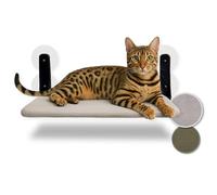 PiuPet® Hamaca Gato Ventana - Cama Colgante para Gatos con ventosas Fuertes y Marco de Acero I Hamaca Plegable y Reversible 2 en 1 para Verano e Invierno I Cama Gato Grande hasta 20 kg (Gris, Grande)
