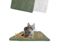 PiuPet Manta Térmica para Gatos 60x45cm - Cojín de Calor Autocalentable | Alfombra calefactora sin electricidad para perros y mascotas, ideal para exterior, coche o cama, color verde ecológico.