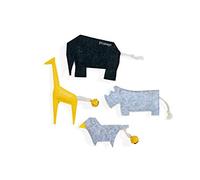 PiuPet Set de 4 Juguetes para Gatos con Catnip - Hierba Gatera y Fieltro