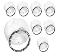Piutouyar 12 ventosas con anillo de 1.6 pulgadas/40 mm transparente llavero ventosas para ventana cocina gancho colgador