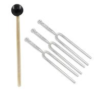 Piutouyar Juego de 3 tenedores de afinación de 440 Hz con martillo, juego de tenedores de afinación de metal, herramienta de afinación estándar, instrumento musical para violín, guitarra, herramienta