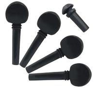 Piutouyar Juego de 4 clavijas de afinación de madera para violín con piezas de terminal, juego de afinadores finos de violín negro para violines de tamaño 4/4