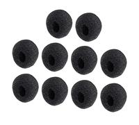 Piutouyar Mini parabrisas de micrófono de espuma, funda de micrófono pequeña para auriculares de solapa, micrófonos de auriculares, lavalier, negro (10 unidades)