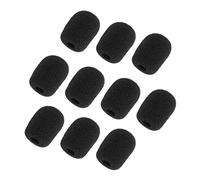 Piutouyar Mini parabrisas de micrófono de espuma, funda de micrófono pequeña para auriculares de solapa, micrófonos de auriculares, lavalier, negro (50 piezas)