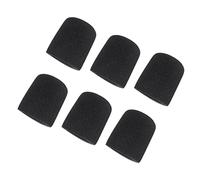 Piutouyar Parabrisas de espuma para micrófono, cubierta de micrófono para micrófono de mano, color negro (10 unidades)
