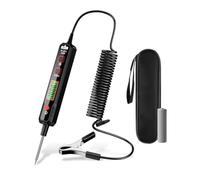 Piuusngy Luz de prueba inteligente para coche, probador de circuito de zumbador de 0,8 V-100 V CC, probador de voltaje bidireccional con linterna, fusible de continuidad