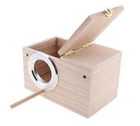 PIVBY - Caja Nido de Madera para periquitos, casa de pájaros, Caja de cría para tortolitos, Loros (M:7.94.74.74.7 Pulgadas)