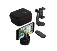 Pivo Pod Soporte de Móvil, Seguimiento Facial Automático, 6 Velocidades, Zoom Automático para Grabación de Videos, Creación de Contenido, Rotación 360° con Control Remoto, Soporte Panorámico y Estuche