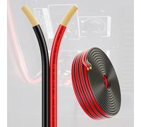 Piwaal 14AWG Wire Spool 2.0mm² 50 pies por carrete 14 Gauge 2-Wire Parallel Wire (Red 15M Black 15M) Bare Copper Wire for LED Strips/Bulbs/Lamps.