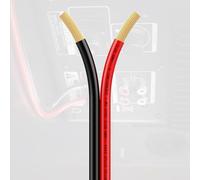 Piwaal Bobina de alambre 14AWG de 2,0 mm², 3 metros por bobina, cable paralelo de 2 hilos de calibre 14 (rojo, 3 m, negro 3 m), alambre de cobre transparente para tiras de LED, bombillas