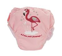 Piwapee - Traje de baño con pañal para nadar eclipsable y barreras anti fugas patentadas SWIM+ - Flamingo Rosa 4-8 KG / 3-6 M