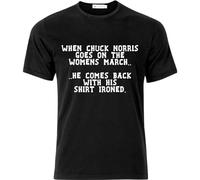 Piwine Chuck Norris Meets The s March Funny T Shirt Black Black L