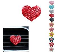 PIWINE Hermosa decoración de coche, perfume de coche, aromaterapia, clips decorativos, decoración de aroma de coche, accesorios de coche, corazón de melocotón, clips de perfume de flores pequeñas, 13