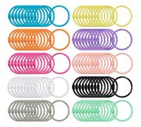 PIWOSGOL 100 Piezas Anillas Encuadernar Colores 30MM Anillo de Carpeta de Metal, Anillas de Libro Hojas Suelta para Cuadernos, Tarjetas de índice, álbumes de Recortes, Planificadores