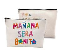 PIWOSGOL 2 bolsas de cosméticos para mujer, beige, Bolsa de cosméticos para mujer