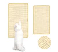 PIWOSGOL 2 Piezas Alfombra rascadora para Gatos Natural, Tapete Rascador para Gatos 60 x 30cm y 50 x 25cm, Alfombra Rascador de Gato Sisal Natural, Alfombrilla de sisal, Protector Sofa Gatos Arañazo