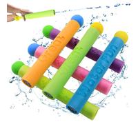 PIWOSGOL 6Pzs Pistola de Agua Niños, 21.5cm Pistola de Agua de Espuma Color, 7m de Alcance, Water Gun para Batalla de Agua, Playa, Piscina, Jardín, Juego al Aire Libre