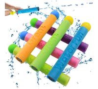 PIWOSGOL 6Pzs Pistola de Agua Niños, 21.5cm Pistola de Agua de Espuma Color, 7m de Alcance, Water Gun para Playa, Piscina, Jardín, Juego al Aire Libre